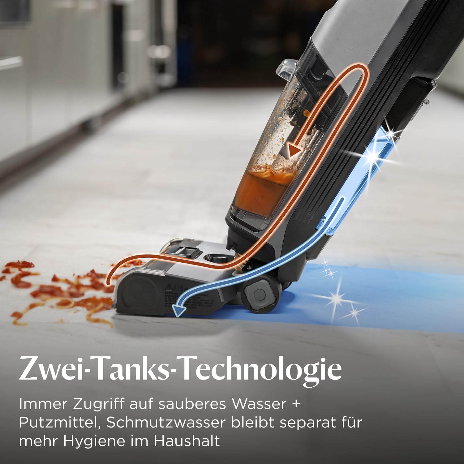 Bissell CrossWave OmniForce Edge, Kabelloser Nass Trockensauger, Saugen & Wischen in Einem oder nur Saugen Modus, Nasssauger mit ZeroGap-Technologie, Waschsauger, 240m² Mehrflächenreinigung, 4017N