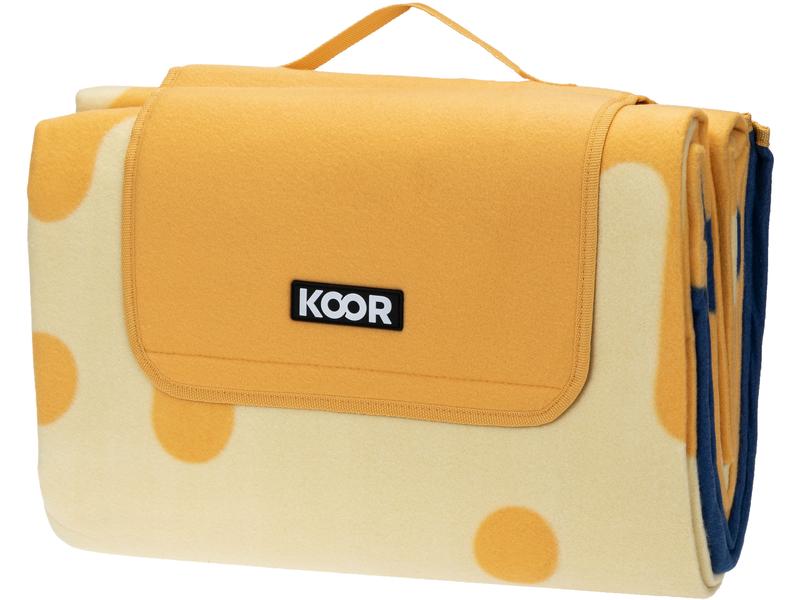 KOOR Picknickdecke Gelato-Arancia 200 x 200 cm Modische Picknick-Decke in sommerlichen Trendfarben