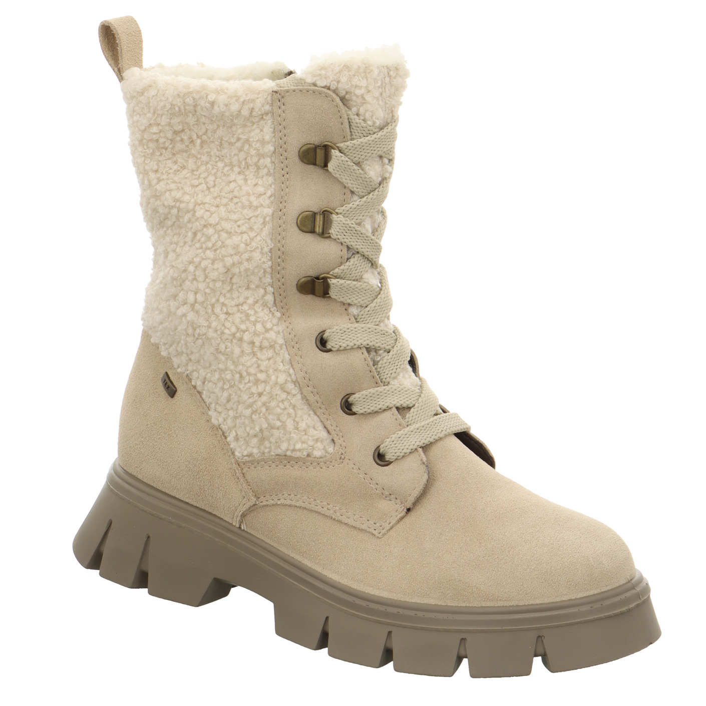 Winterboots mit Teddy beige
