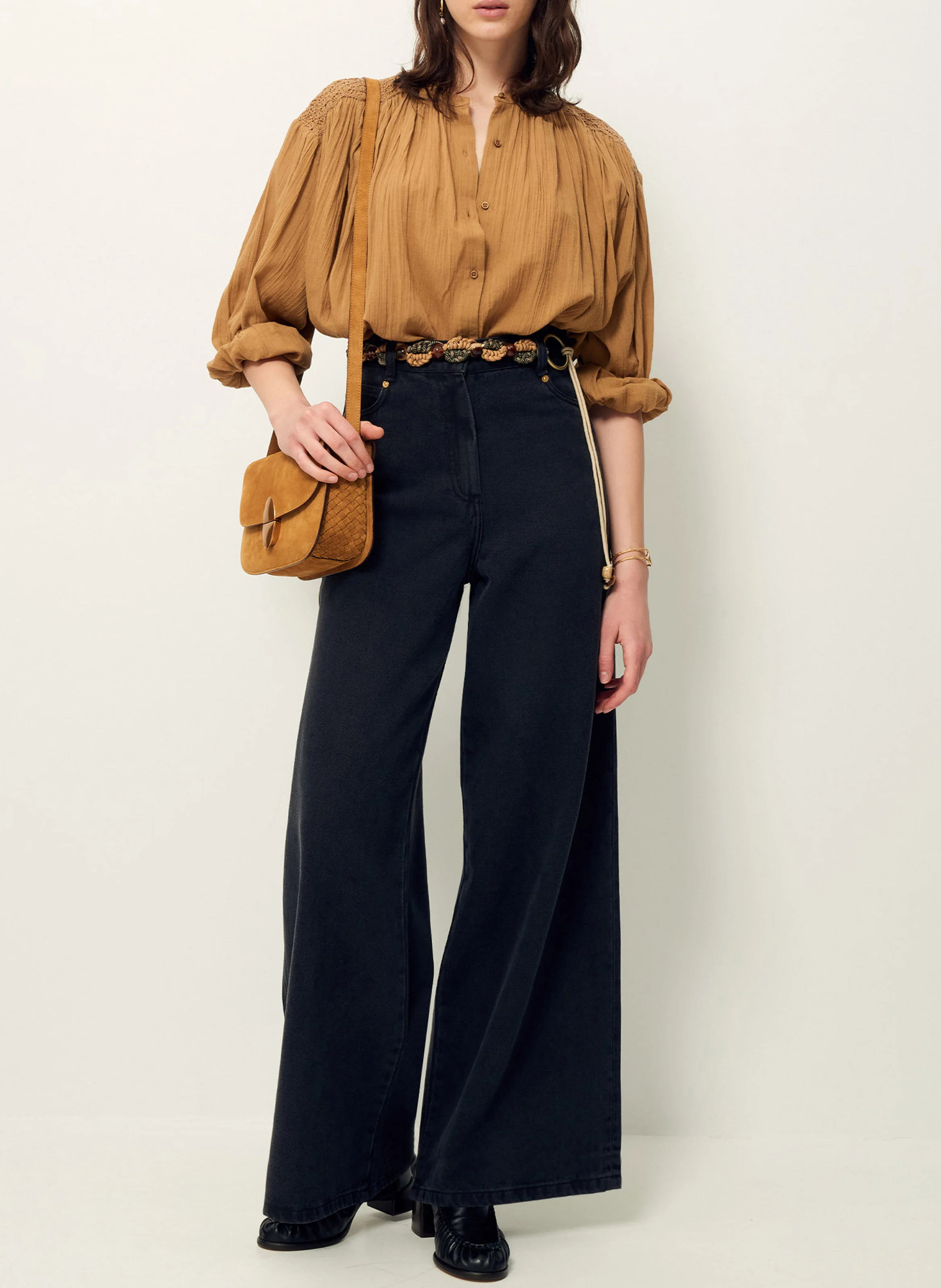 PALERMO - Chemise ample en coton | Marron