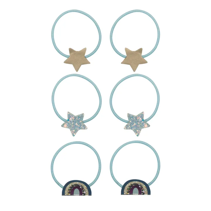 Mimi & Lula Set 6 Chouchous Ziggy O R'Bow | Bleu ciel