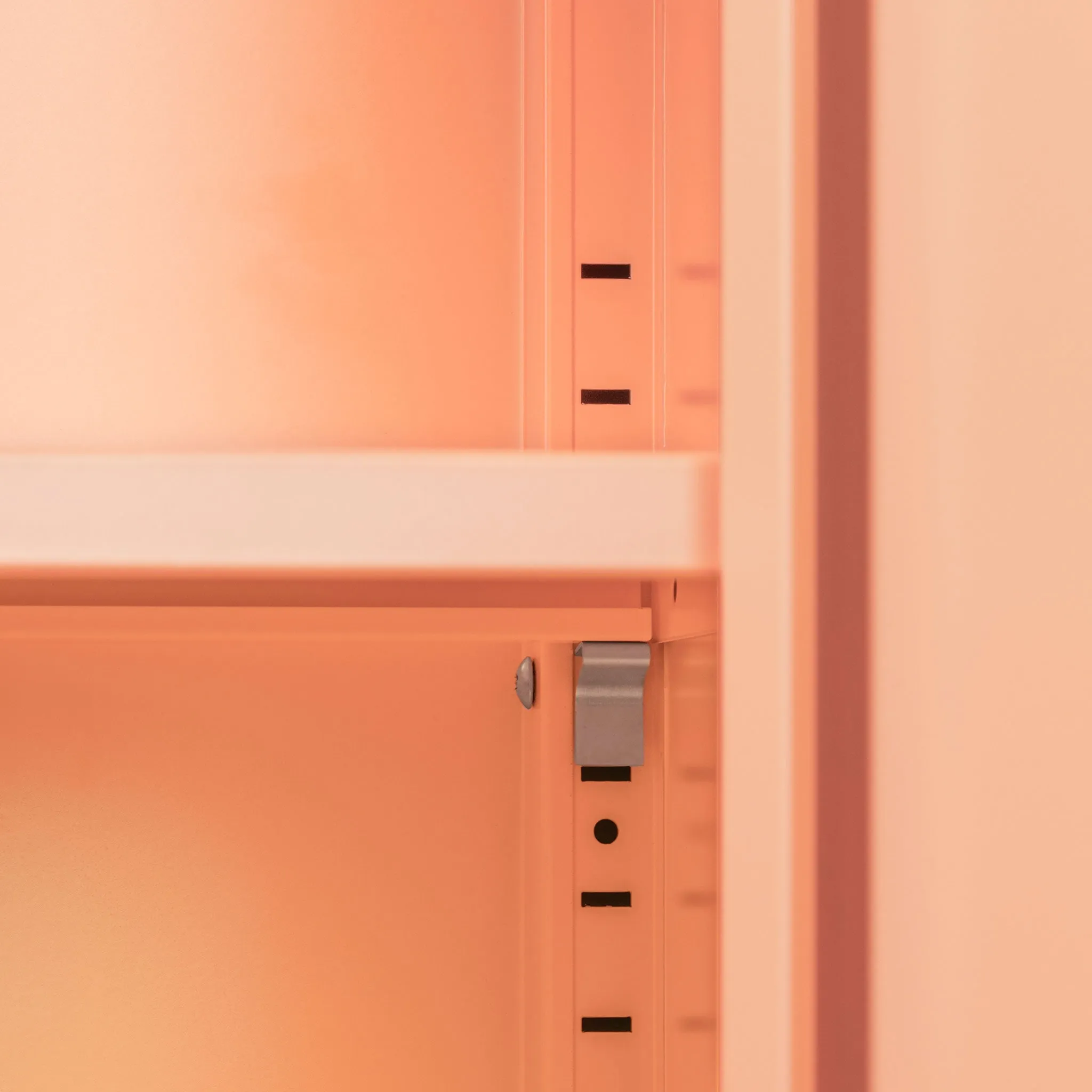 South Shore Meuble de Rangement avec 2 Portes en Métal Crea - Orange Pâle