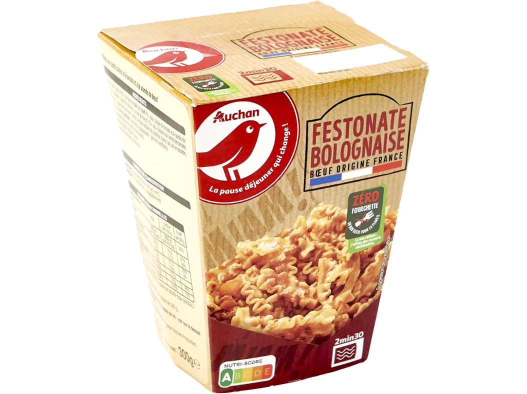 FUSILLI AUCHAN BOLONHESA BOX 300 G