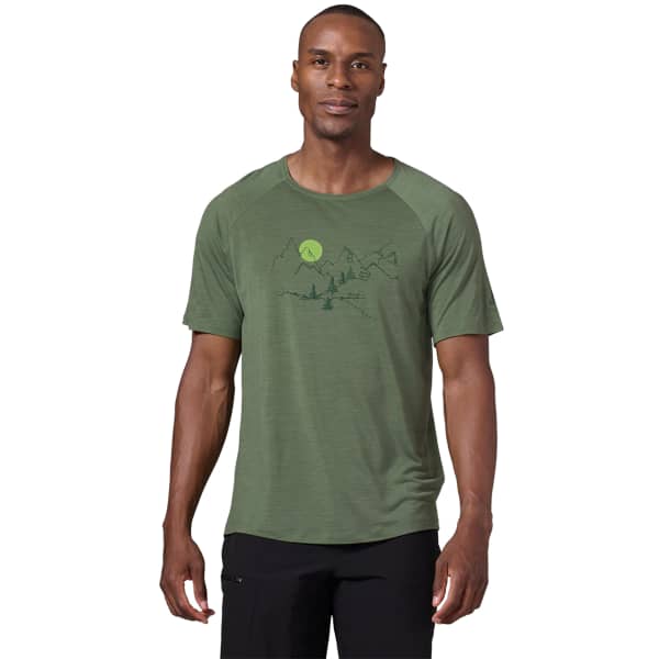 T-shirt randonnée ODLO MC ASCENT PW 130 LAND LODEN FROST MELANGE