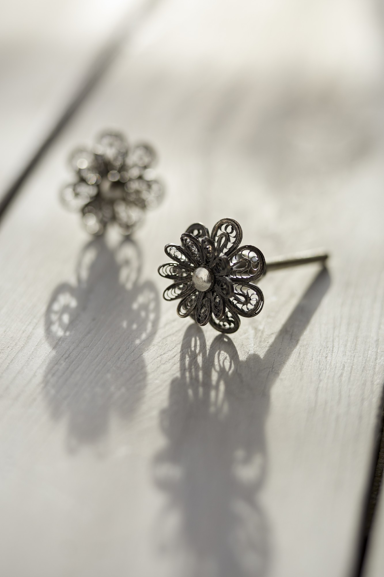 Metall-Knauf 'Blume', antik silber, Ø 3 cm günstig bestellen