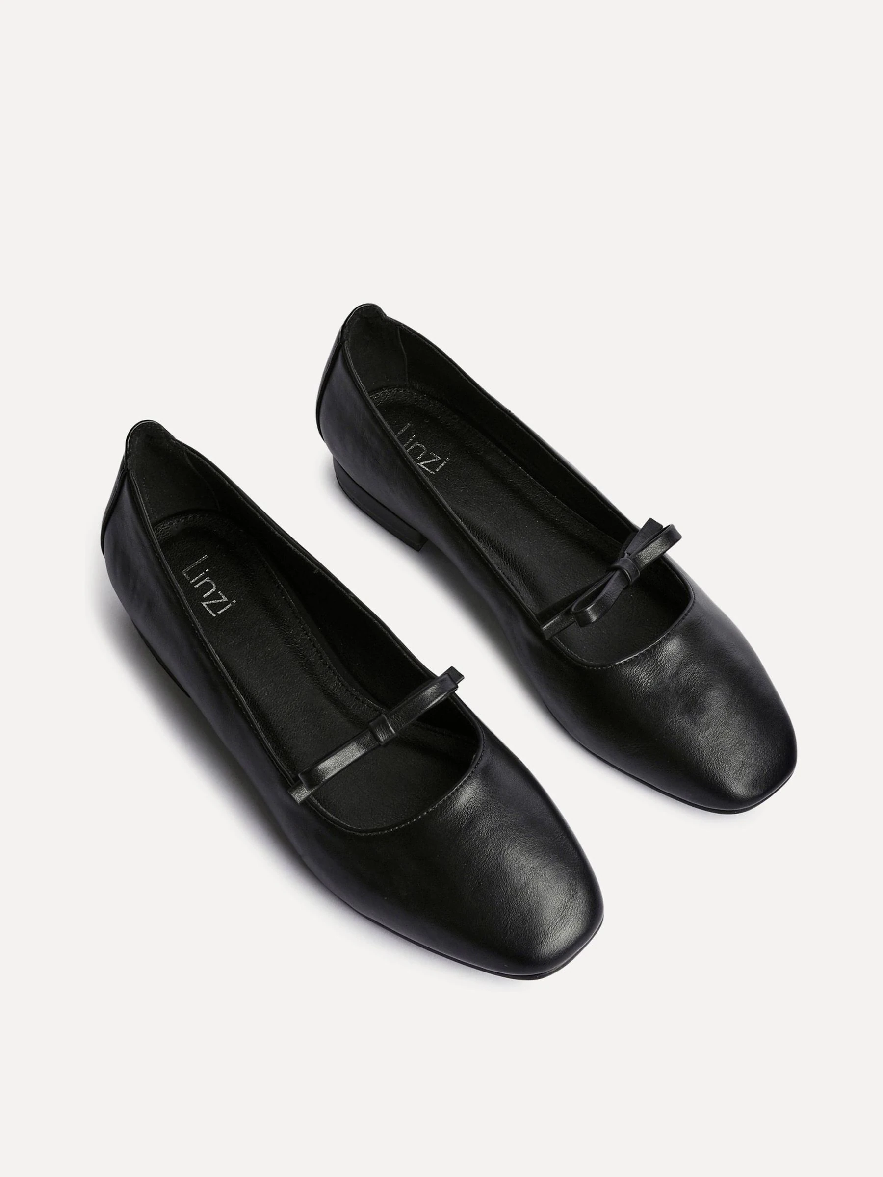 Zwart - Linzi Cressida Ballet Pumps With Bow Detail