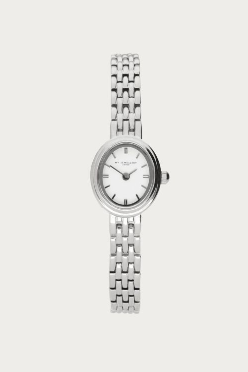 Minimalistische ovalen horloge