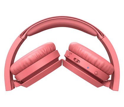 Philips Audio - On-ear Wireless Headphones - Red