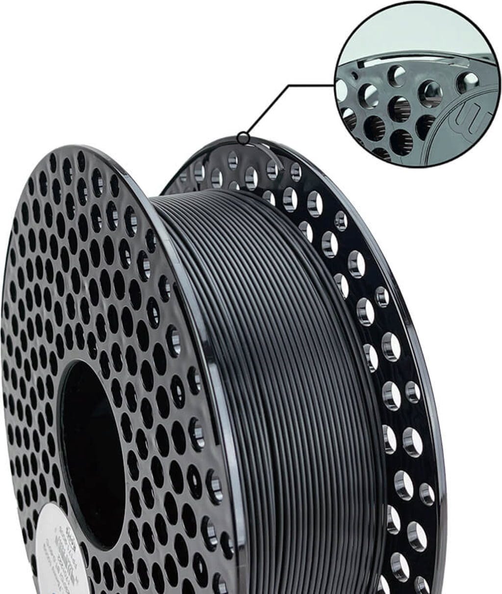 AzureFilm  ABS-P Schwarz, 1,75 mm / 1000 g (1 kg)    Extrem schlagfest und wärmebeständig