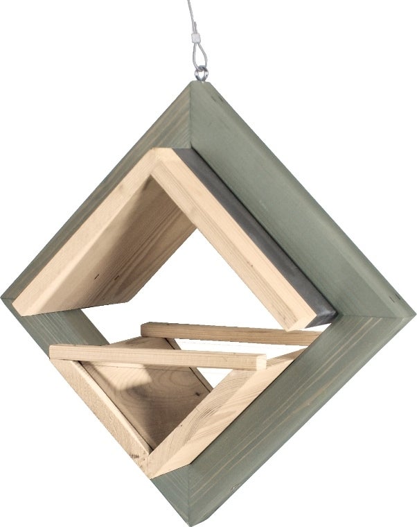 Intratuin vogelvoederhuis Kubus groen 39 x 19 x 39 cm