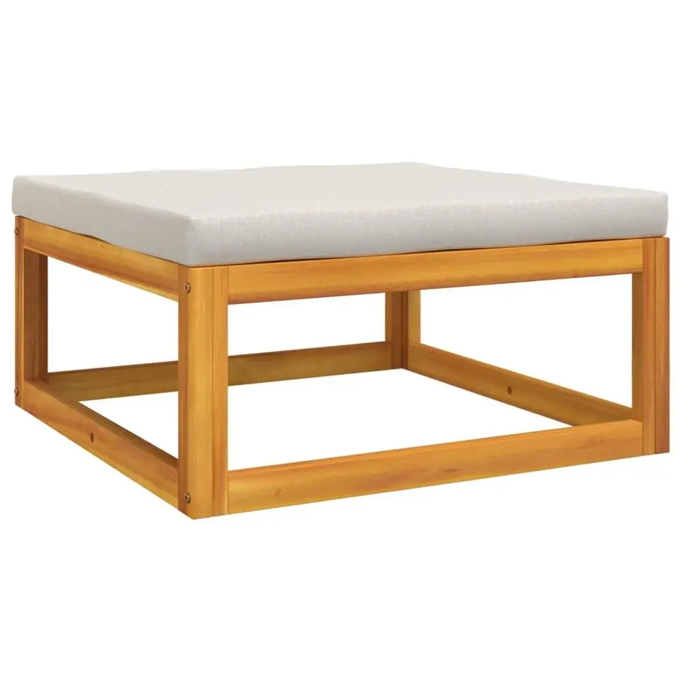 vidaXL - Loungeset - Lichtgrijze - Acaciahout -5 stuks - Met kussens