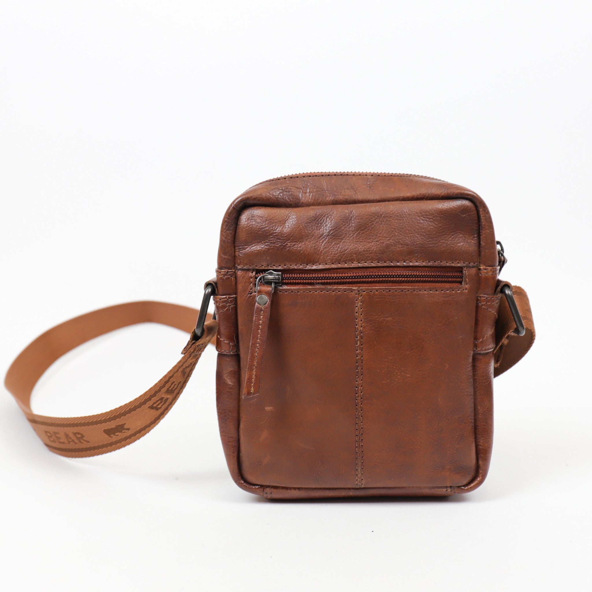 Schoudertasje 'Leonardo' cognac Cognac