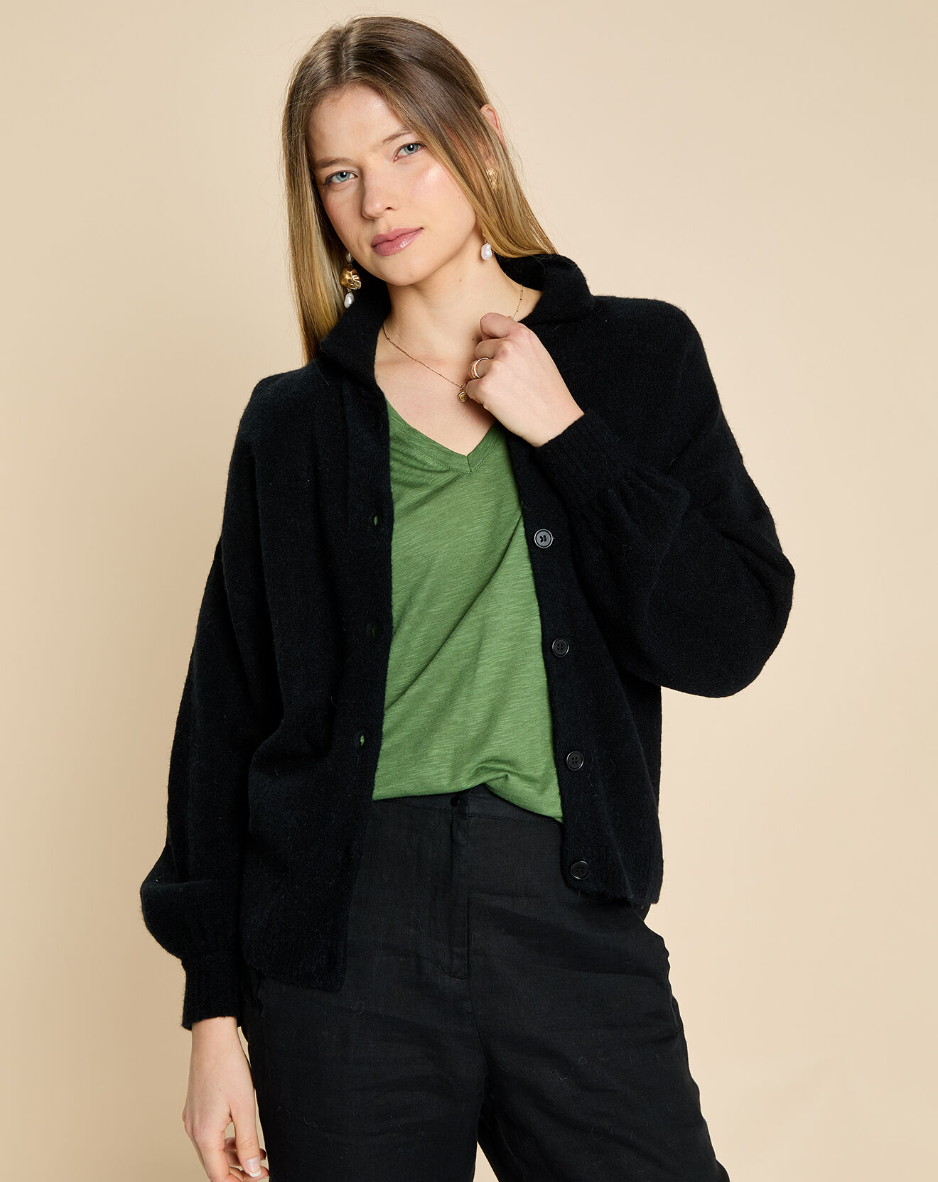Harris Wilson Gilet en Laine & Alpaga Faulie noir
