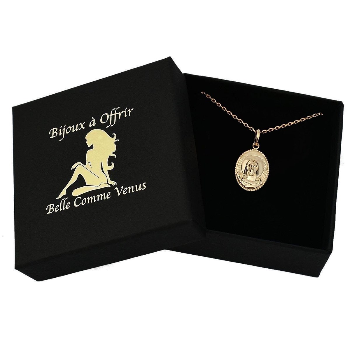 Collier médaille Jésus Christ Plaqué OR 750 3 microns