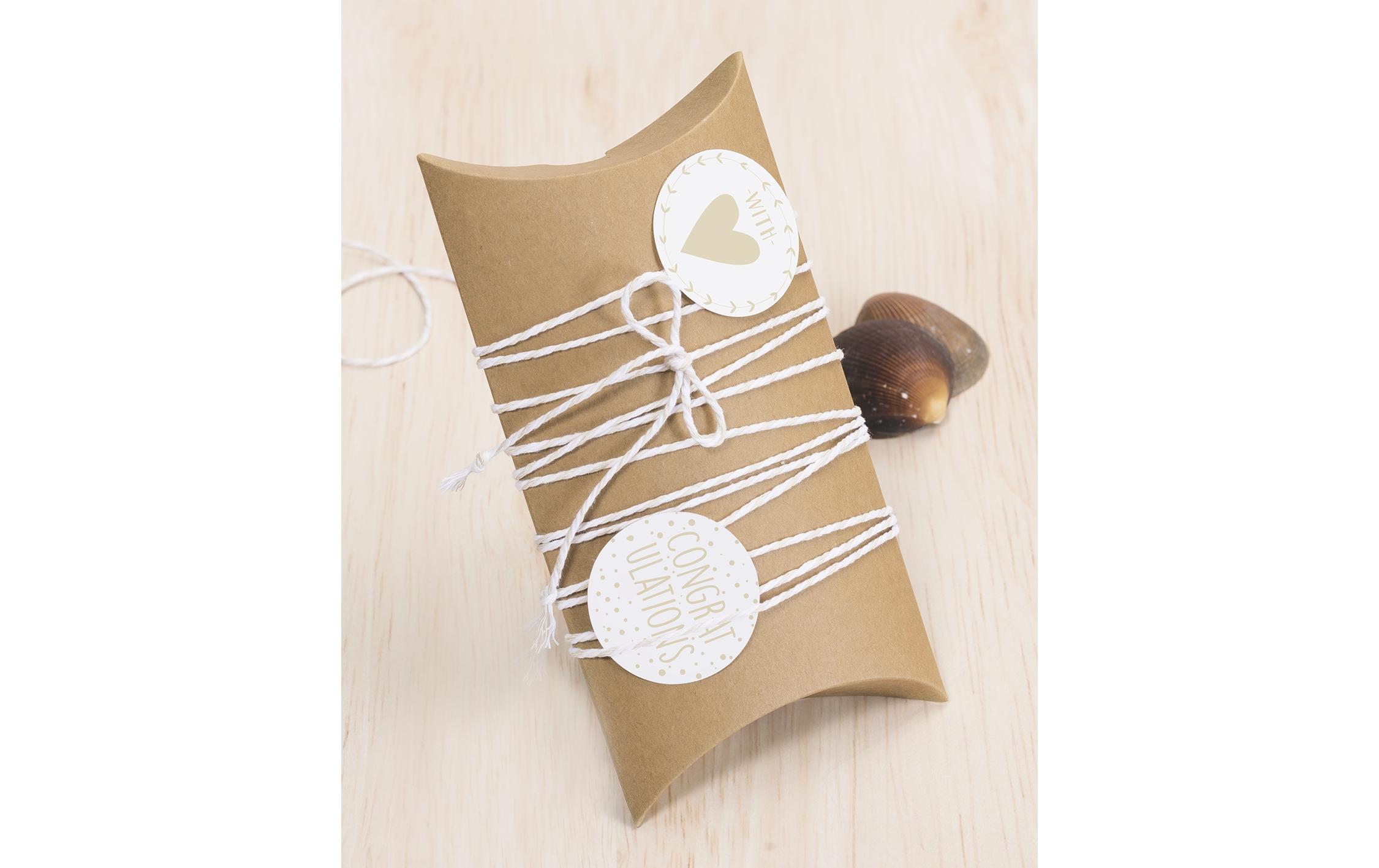 Geschenkbox 6 Stück, Nature, 90 x 125 mmGeschenkschachtel für ein tolles Geschenk