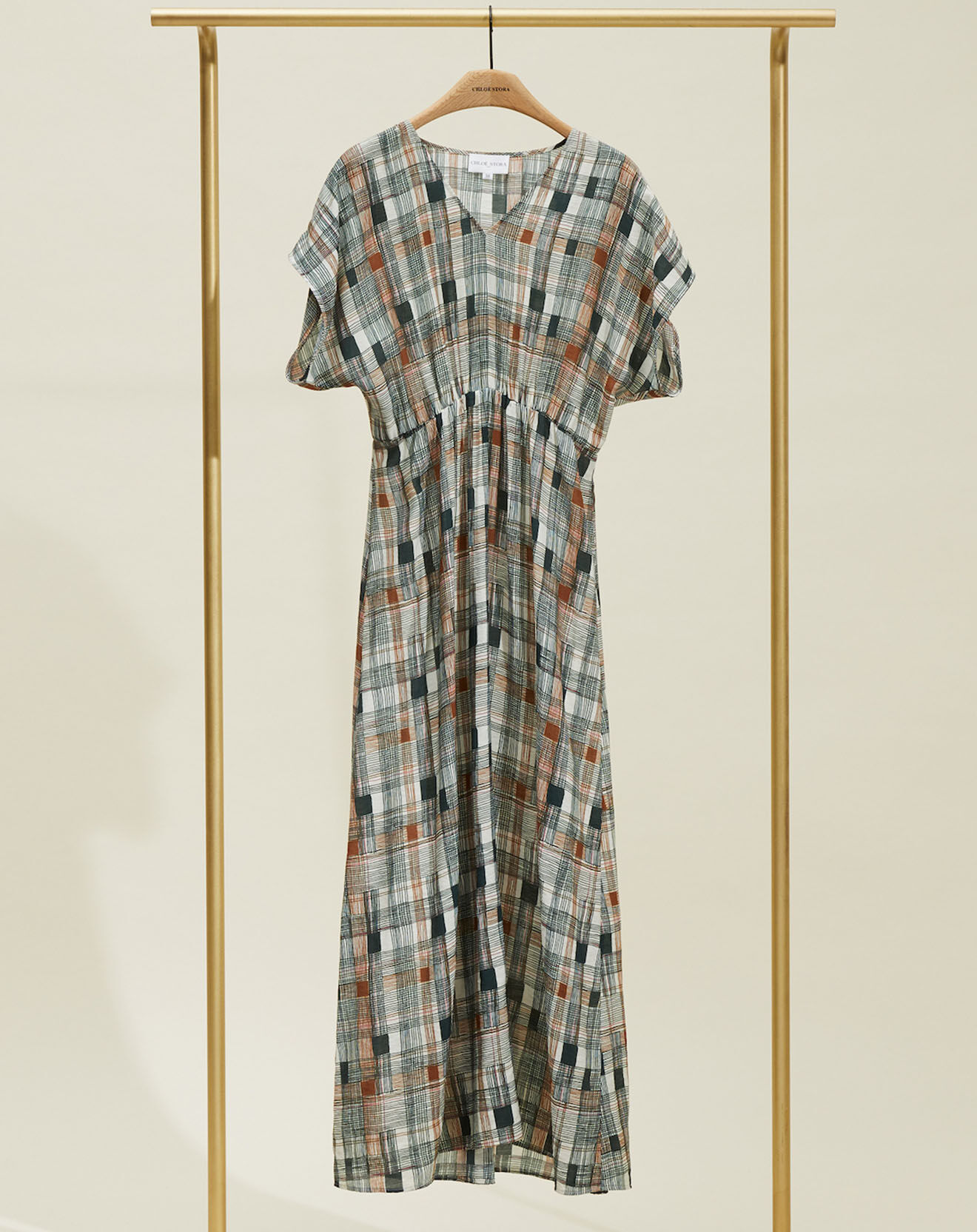 Chloé Stora Robe Milly imprimée kaki