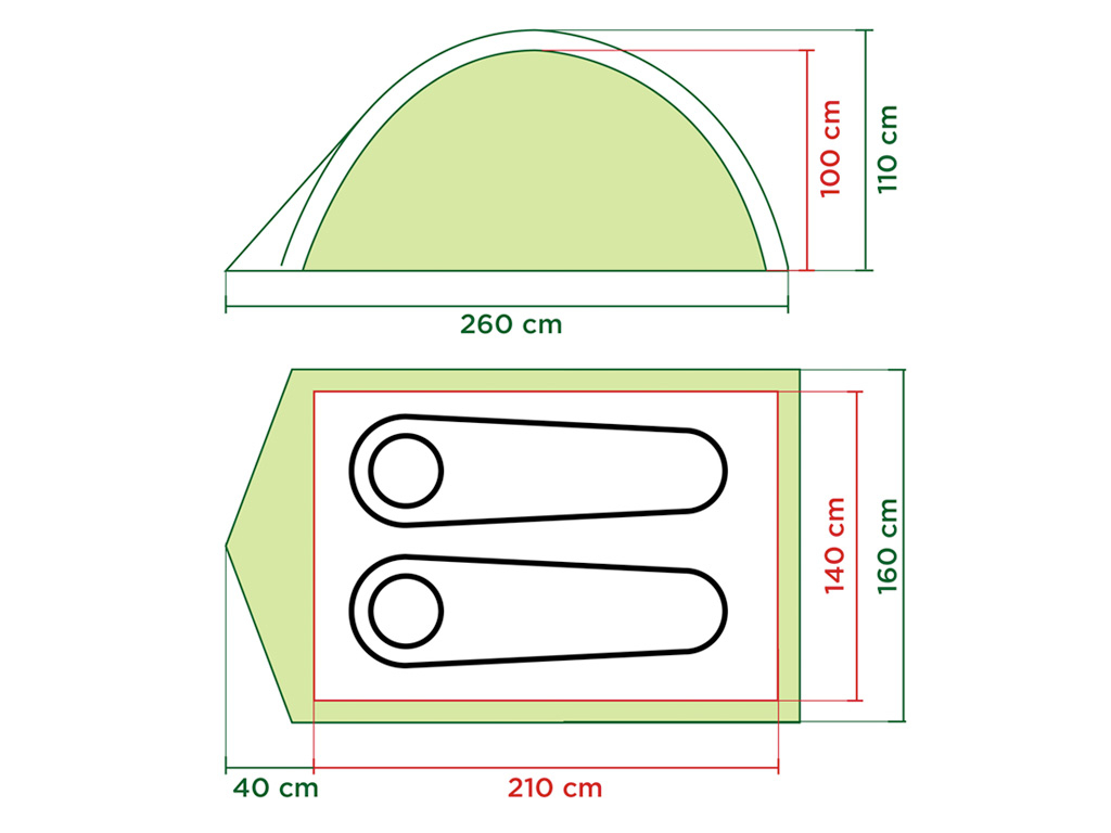 Coleman Darwin 2 Grey koepeltent