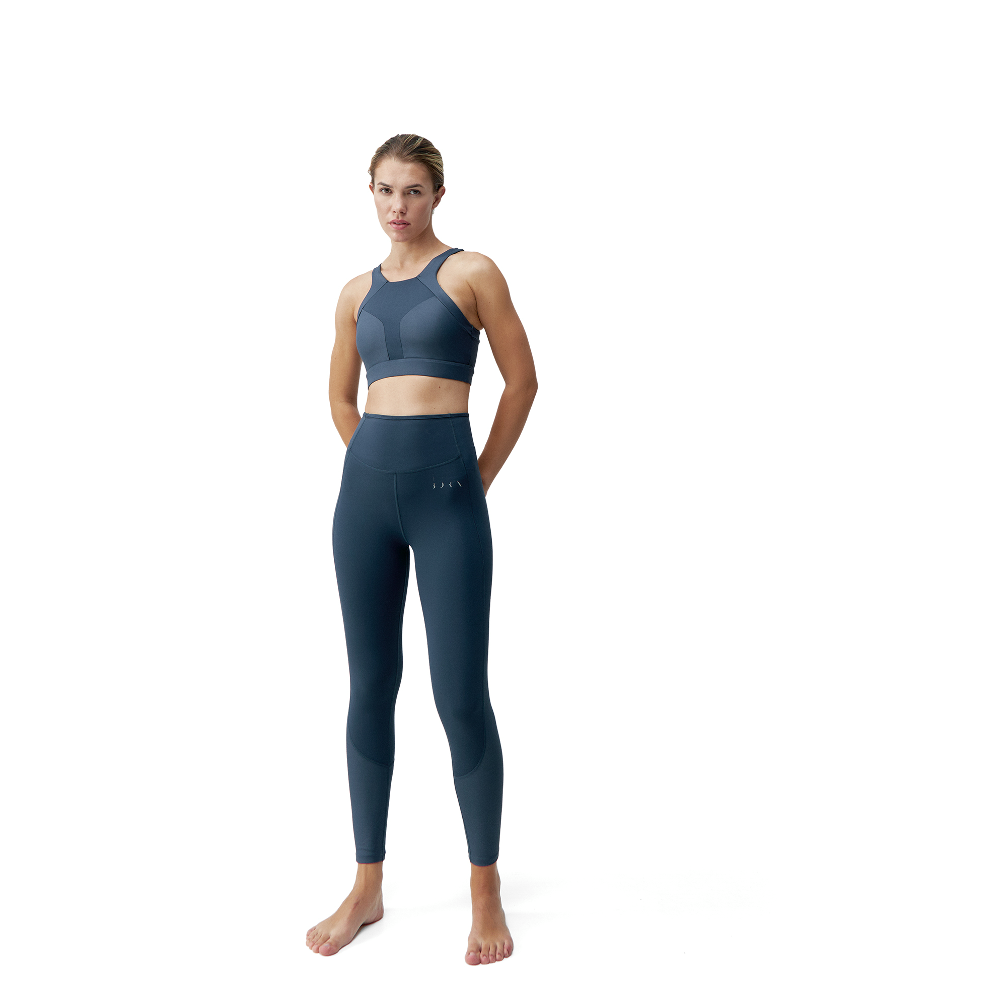 LUANA - Legging luana avec finition satinée | Bleu