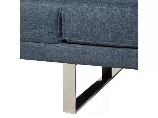 Canapé convertible 2 places en tissu bleu gris YORK