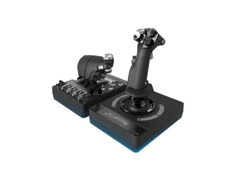 Logitech Simulations-Controller G Saitek X56 Rhino H.O.T.A. RGB Gaming Controller für Flugzeug- und Weltraum-Simulationsspiele