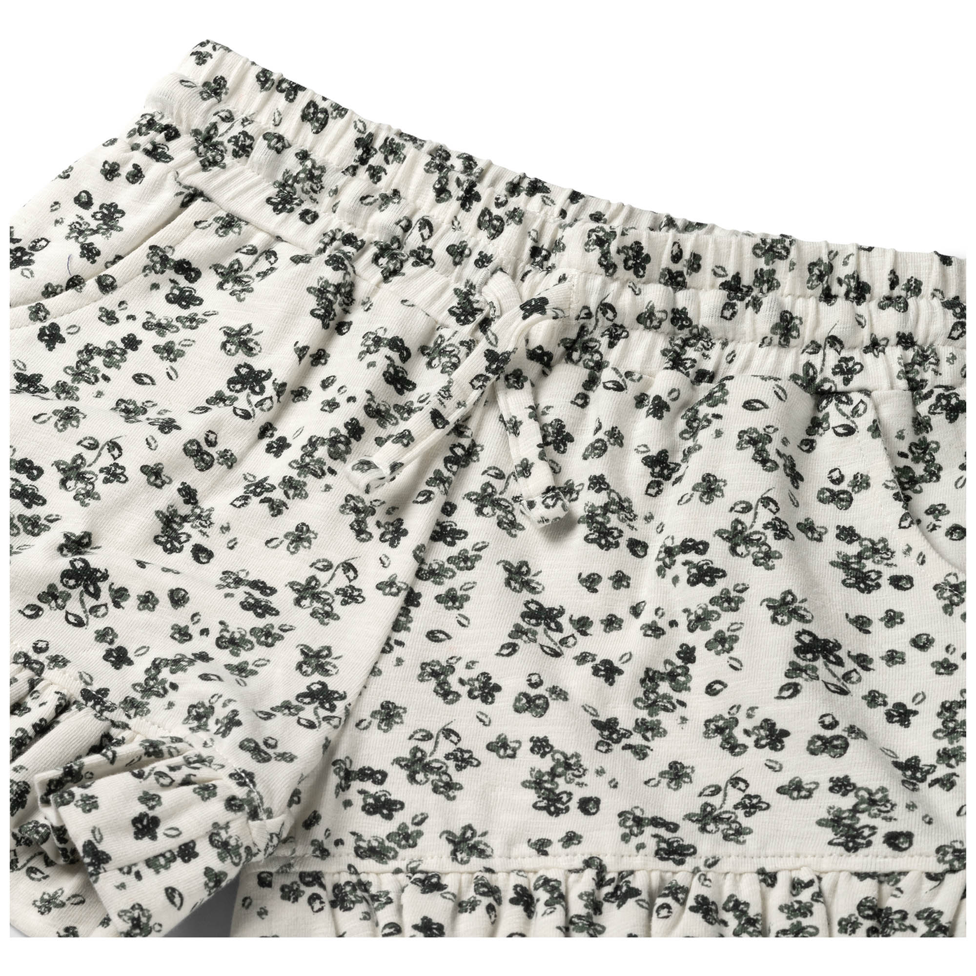 Prénatal baby short  bloemen wit