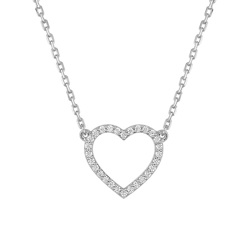 Collier Femme - Coeur - Argent 925 - Longueur : 42 cm