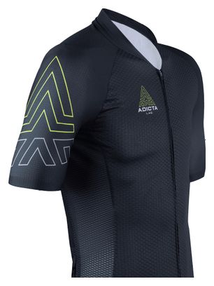 Maillot Manches Courtes Adicta Lab Valent Noir Titanium