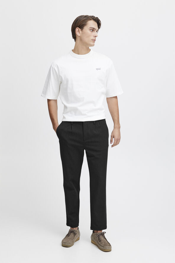 Casual Friday CFMARC performance pants with pleat Dark grey melange
