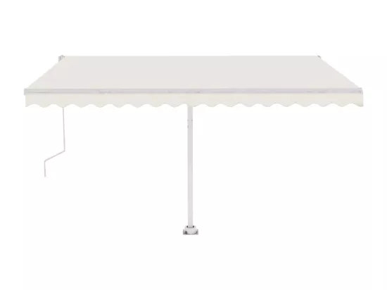Auvent automatique avec capteur de vent et LED 400x300 cm Crème