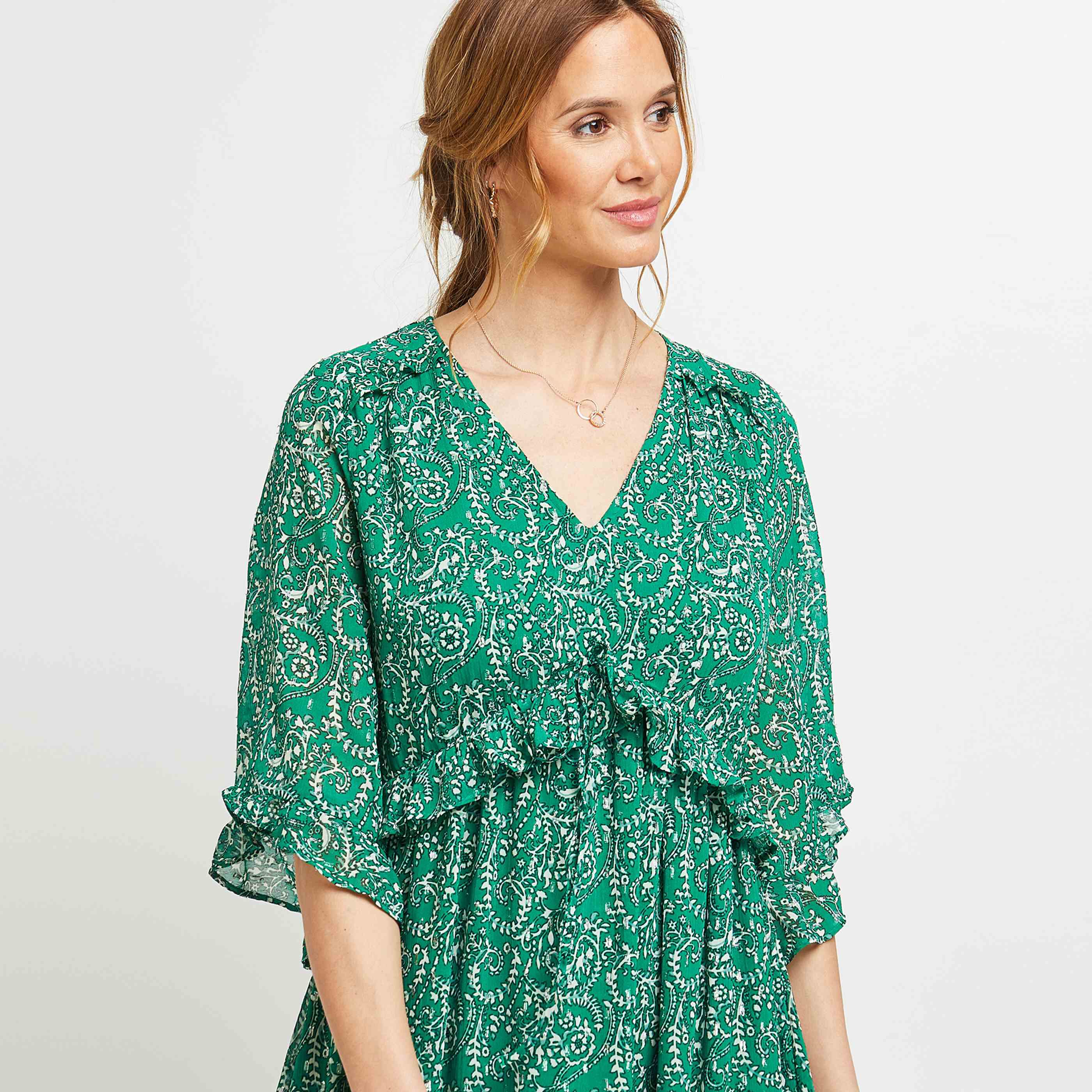 Robe longue femme - VERT