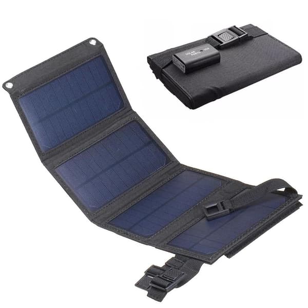 Solcellelader USB 10W - Lading av mobiltelefon & powerbank