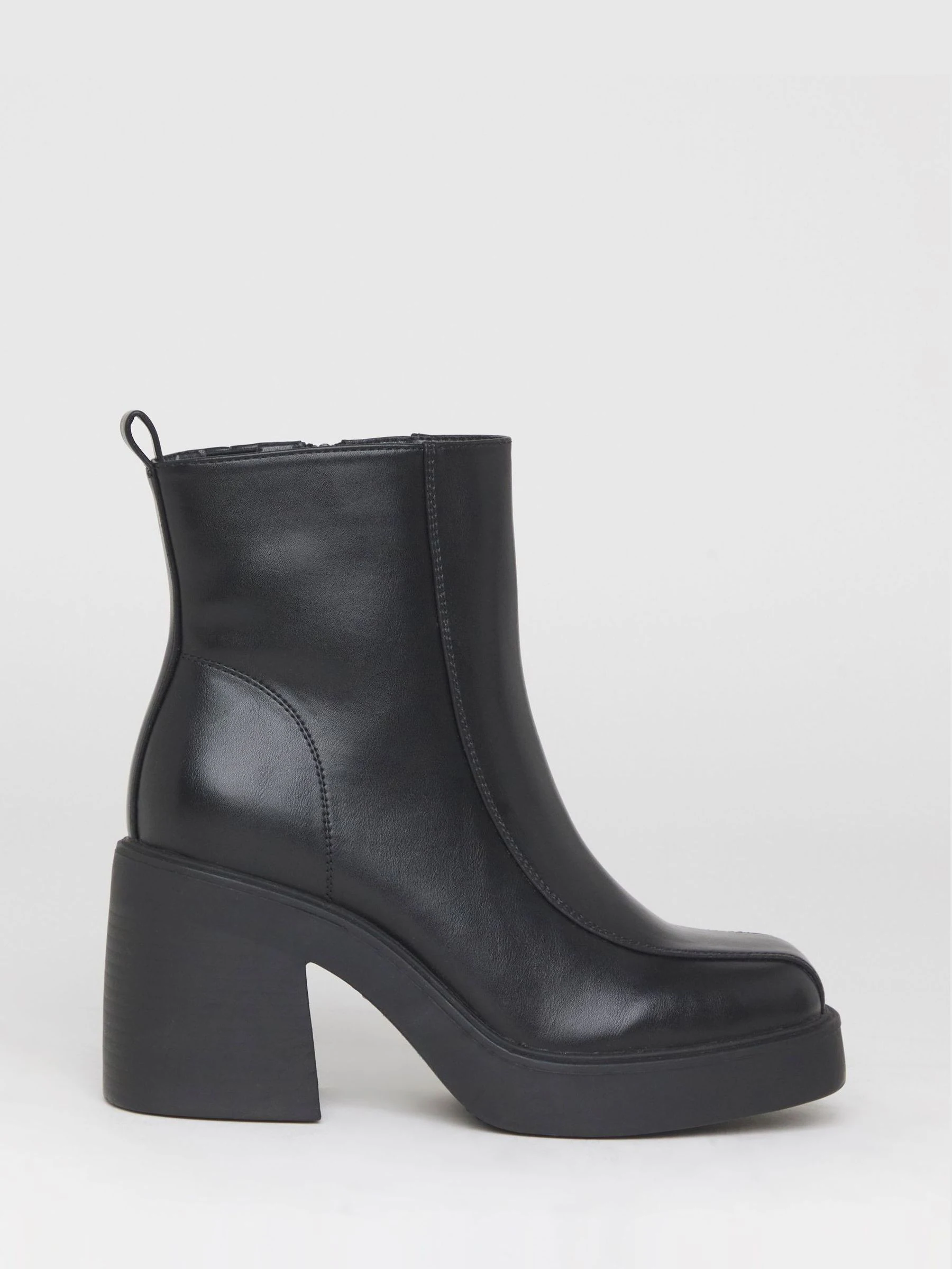 Simply Be Platform Square Toe Ankle Boots