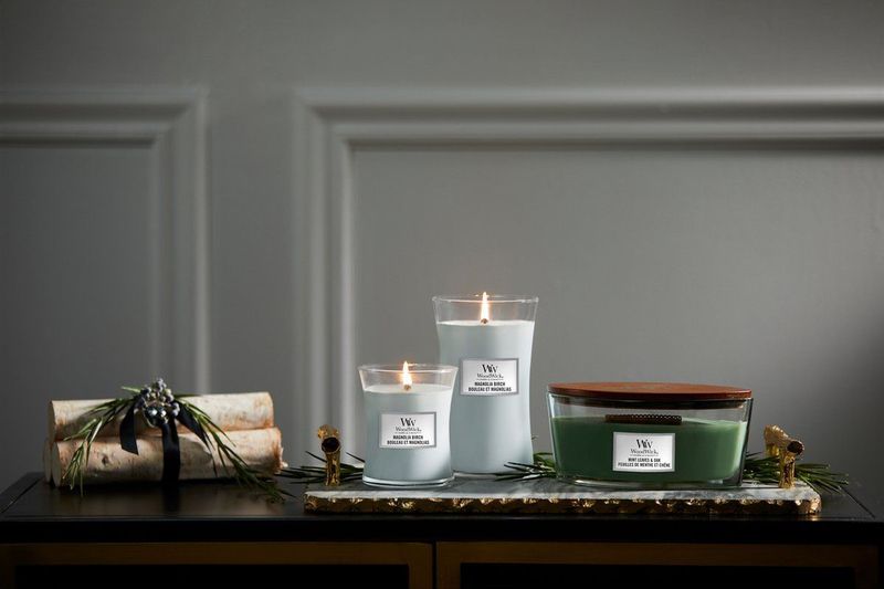 WoodWick Geurkaars Medium Magnolia Birch