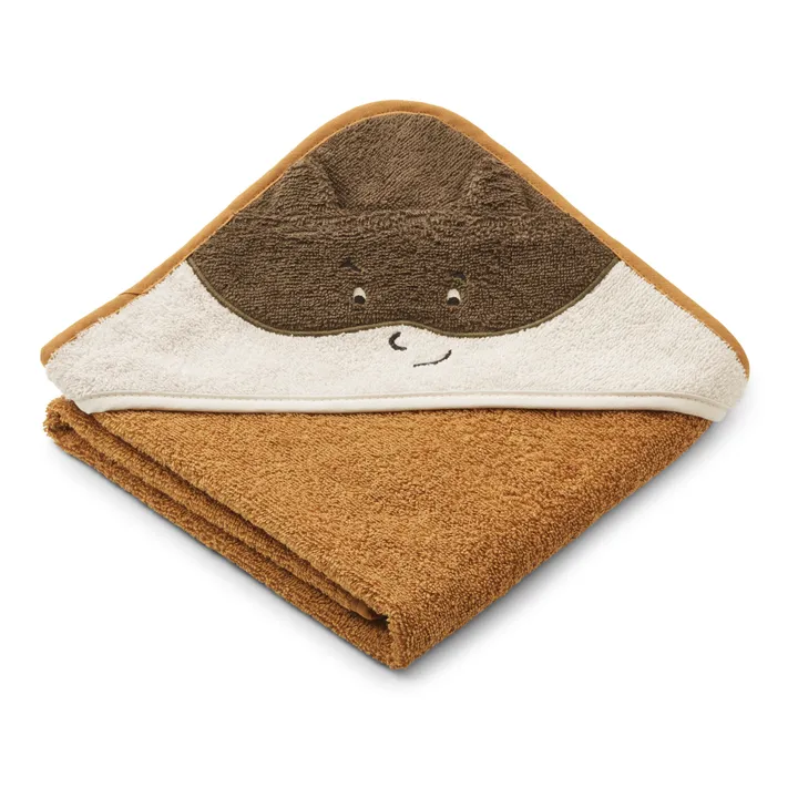 Liewood Cape de bain Albert en coton bio | Caramel