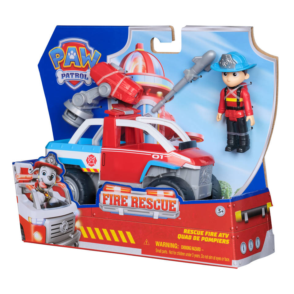 PAW Patrol Brandweerredding Ryder's ATV-speelgoedauto met speelfiguur