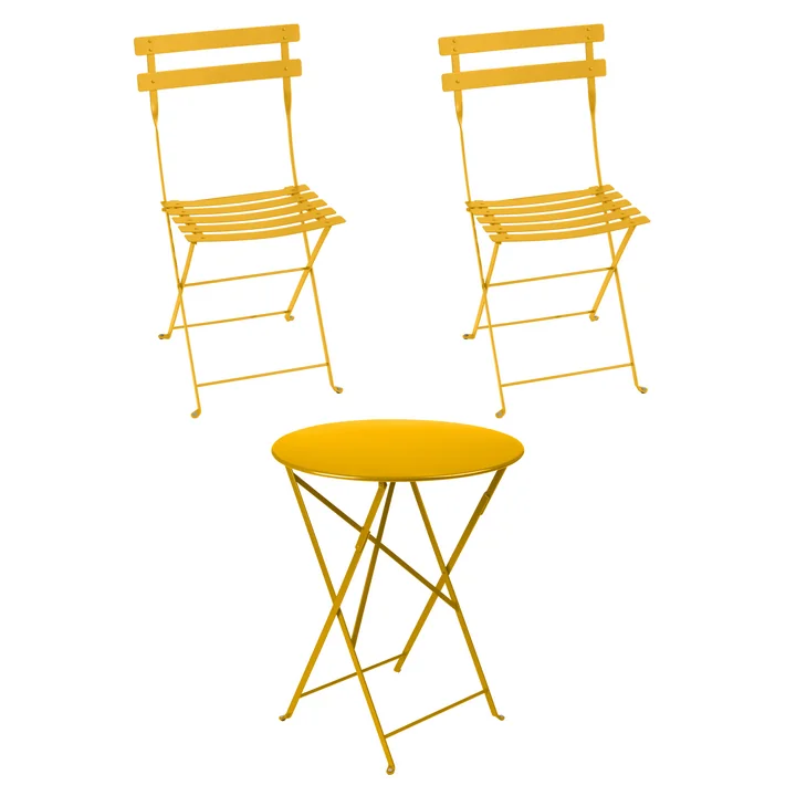 Fermob - Bistro Klapptisch   2 Klappstühle, honig