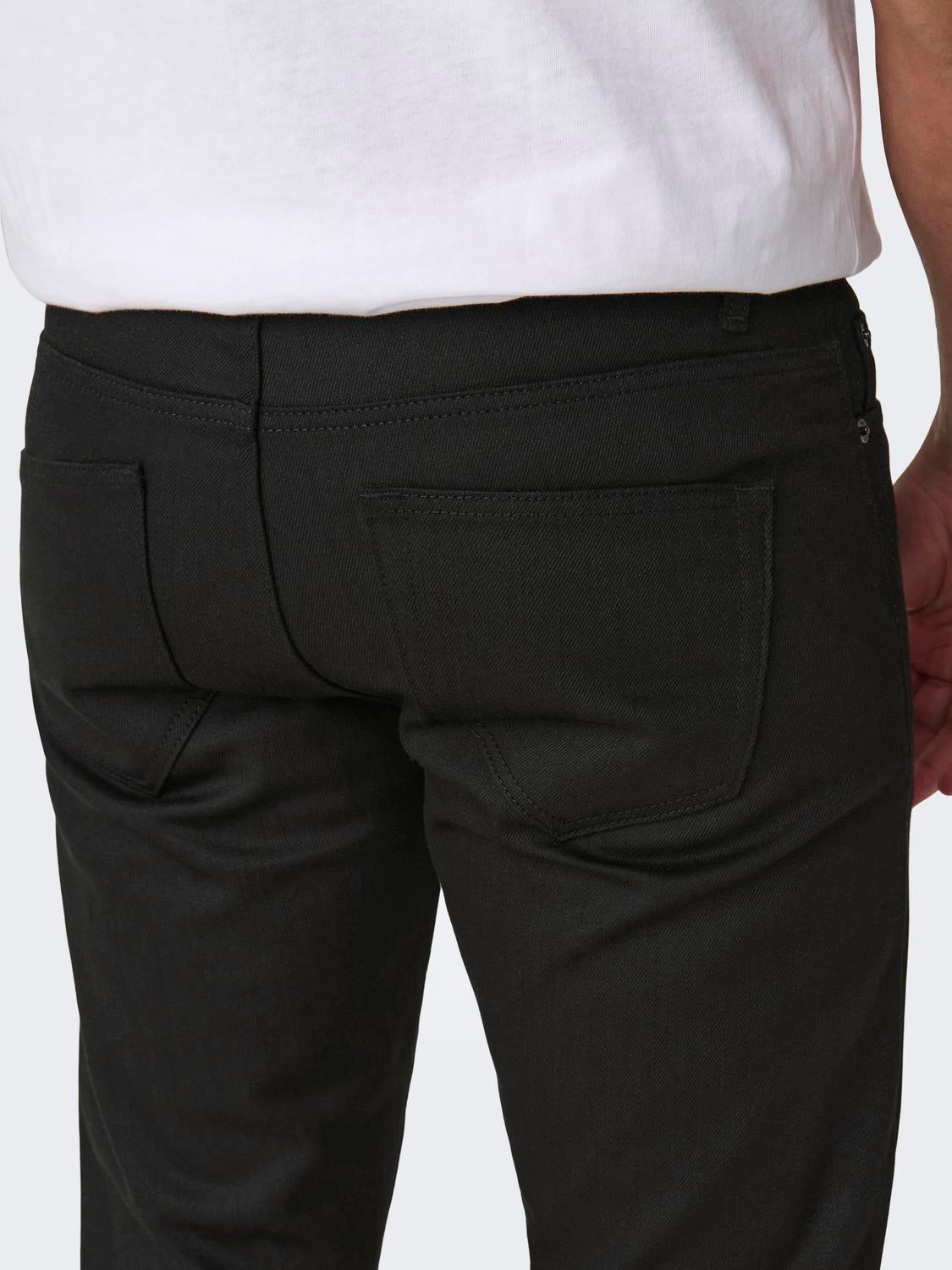 ONSWEFT Mittlere Taille Normal geschnitten Jeans Black Denim