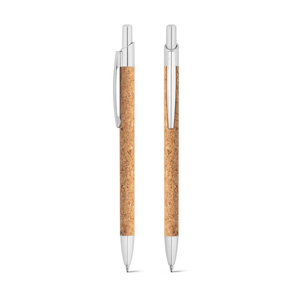 hi!dea 91647 - Stylo en liège et aluminium avec clip