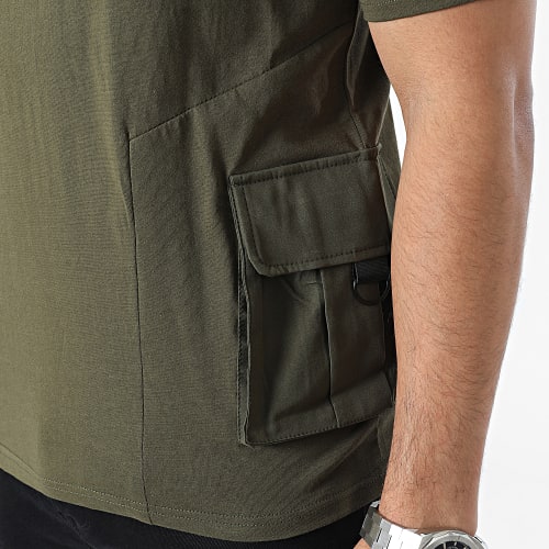 Tee Shirt Poche Vert Kaki