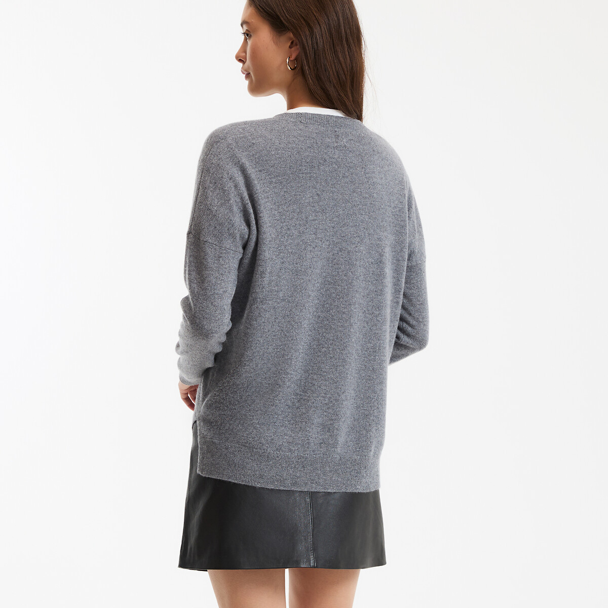 COLEÇÕES LA REDOUTE<br>Suéter de cashmere, gola redonda, modelagem ampla