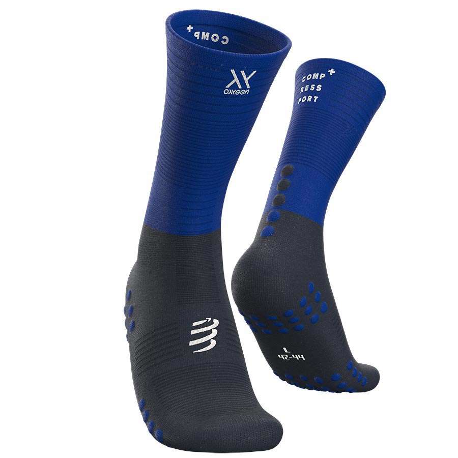 Compressport Mid Compression Compressiesokken Donkerblauw