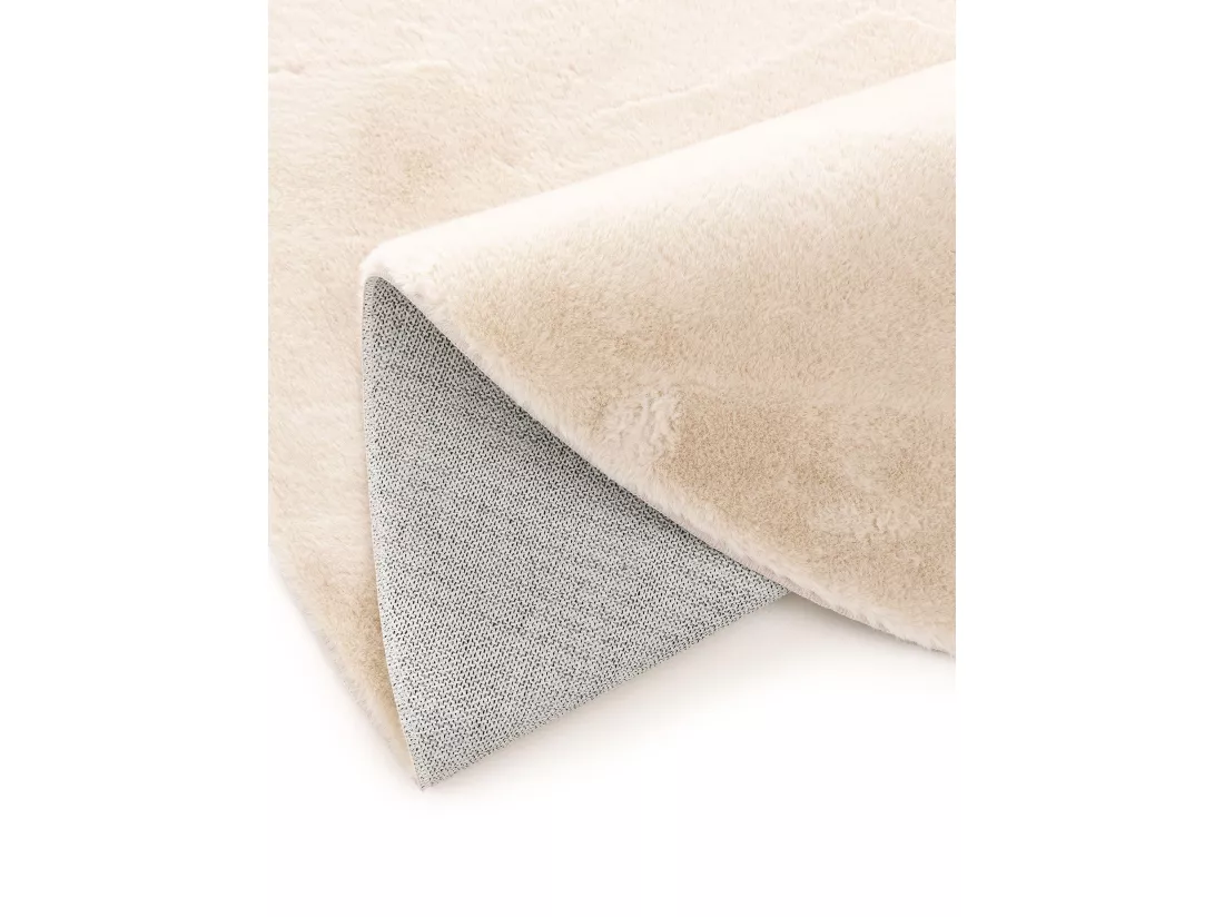 Tapis en fausse fourrure Furry Beige ø 160 cm rond