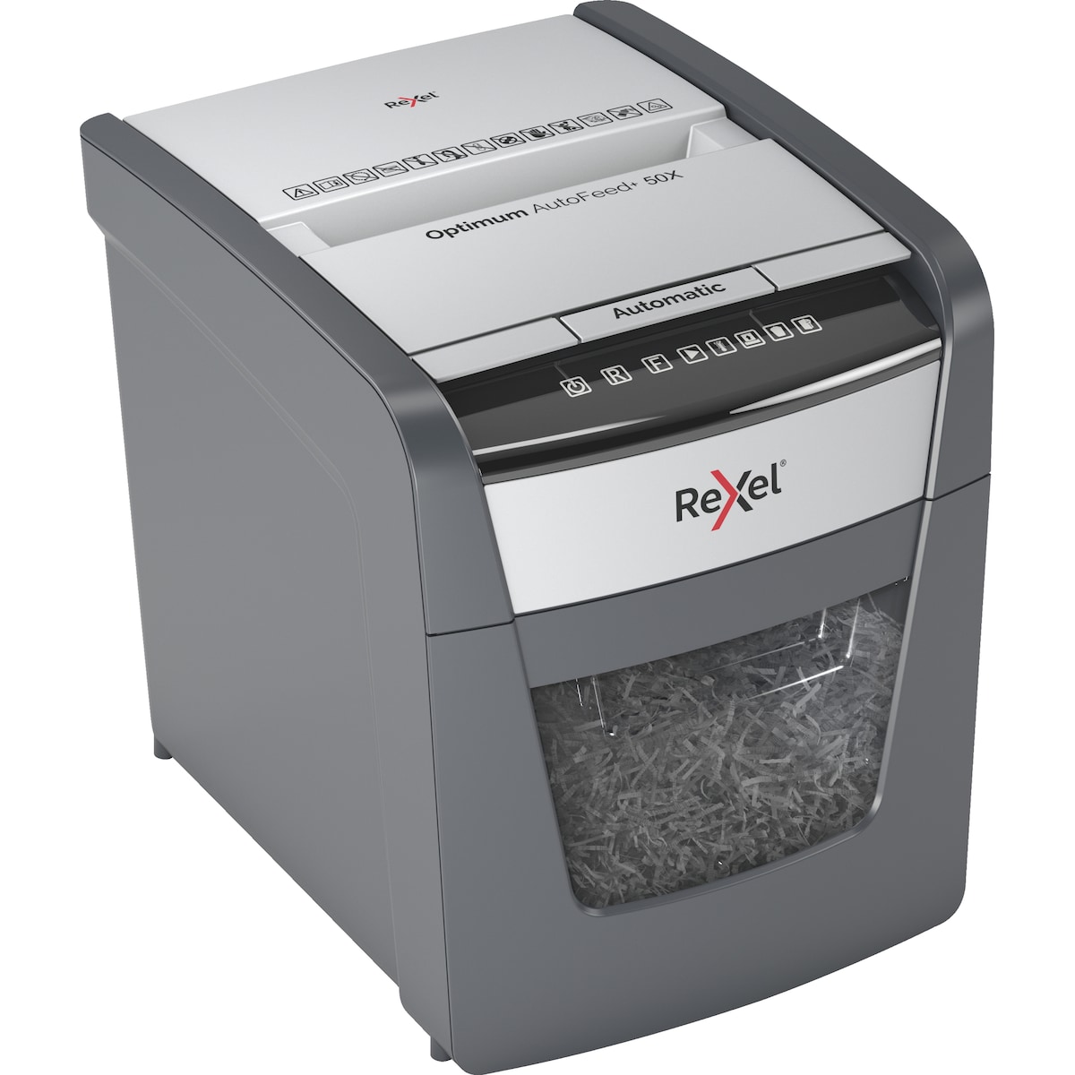 Rexel Optimum AutoFeed+ 50X makulator med krysskutting