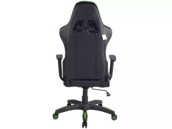 Chaise de bureau - Similicuir & Plastique - Noir / Vert - Miracle V2