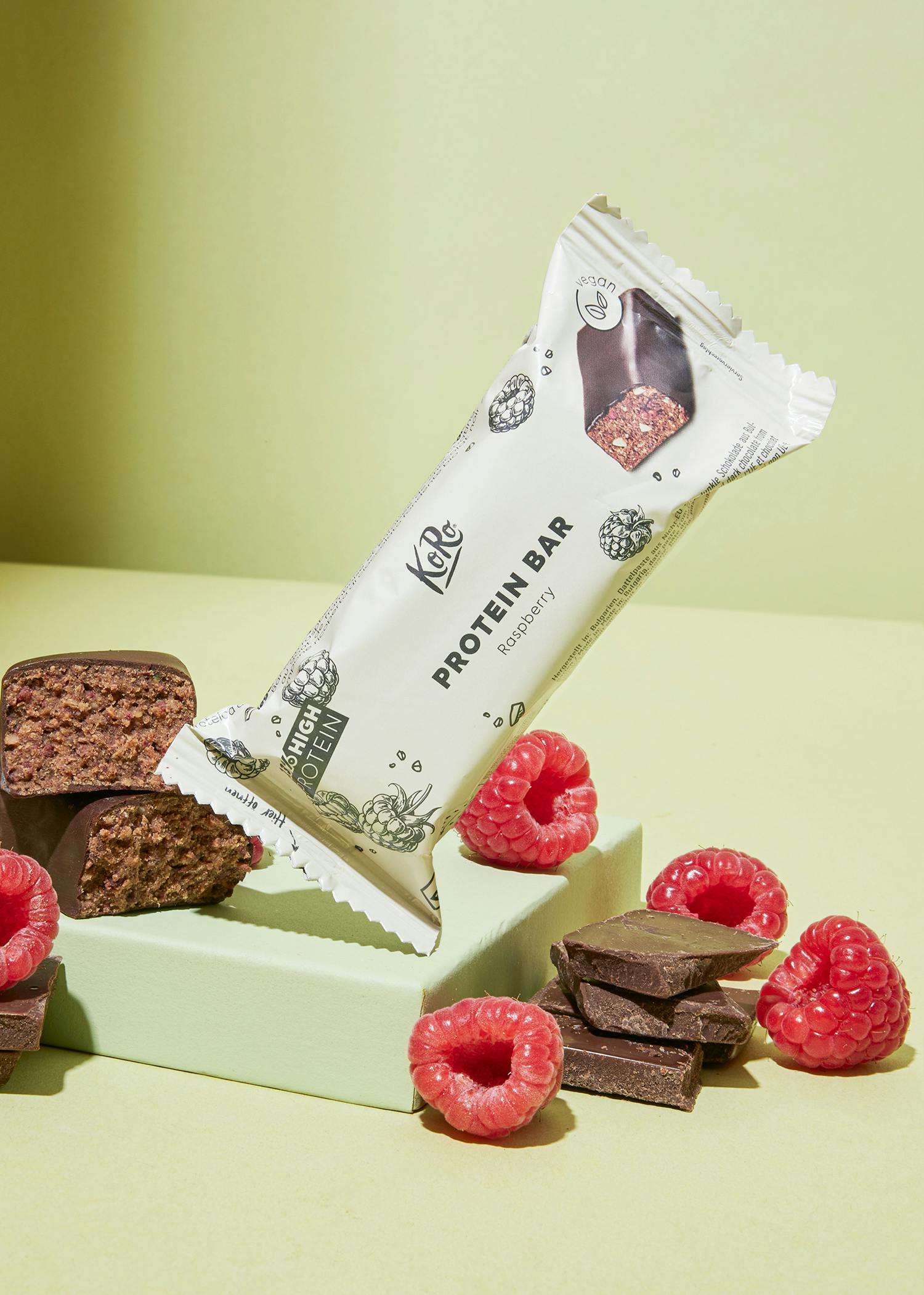 Veganer Bio Proteinriegel Raspberry 50 g
