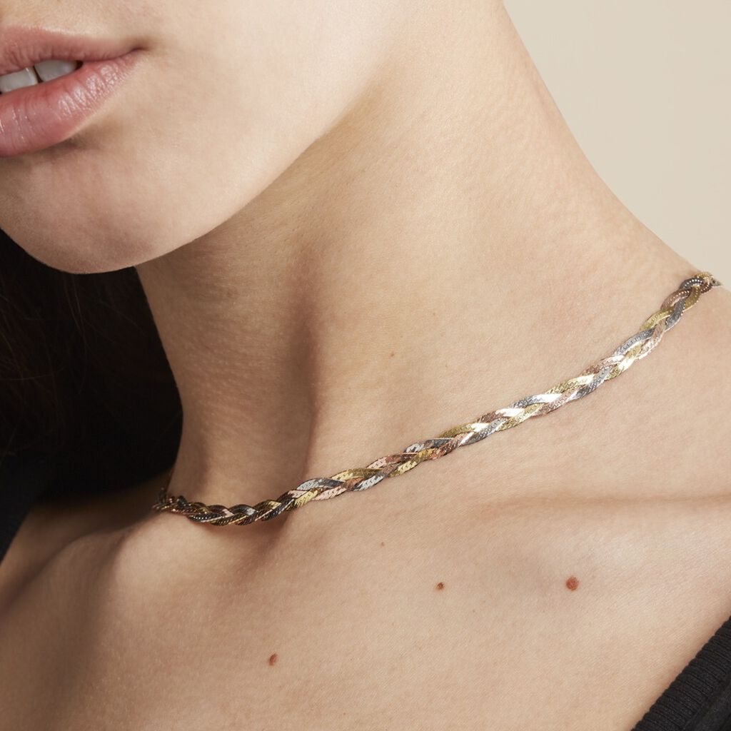 Collier Elae Argent Tricolore