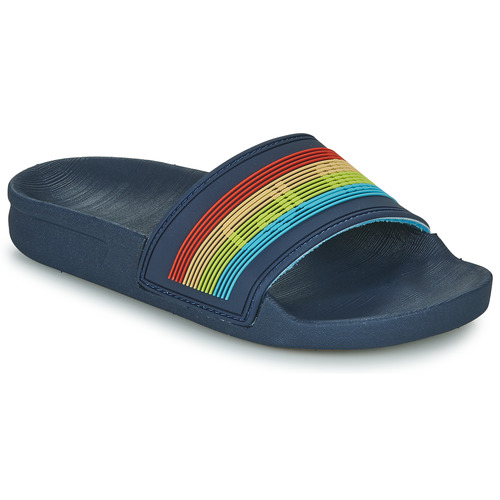 Quiksilver - RIVI WORDMARK SLIDE YOUTH - Bleu / Multicolore