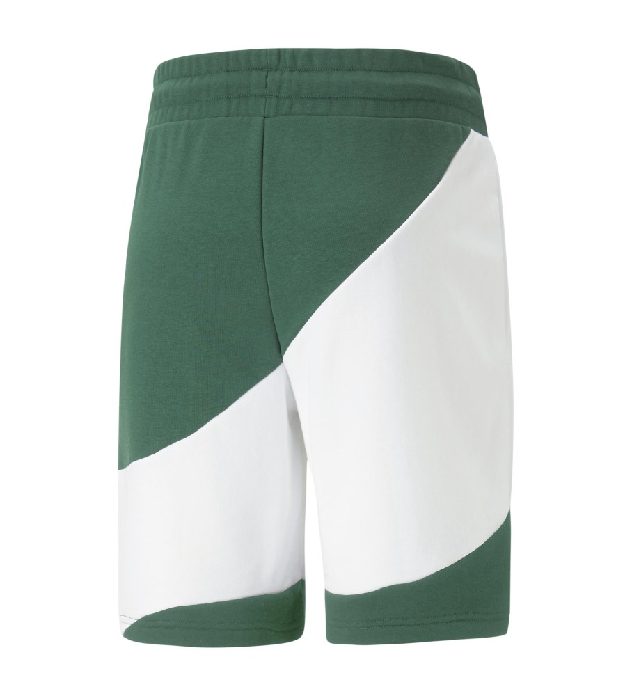 Tênis Puma Short Power Cat 9 verde e branco