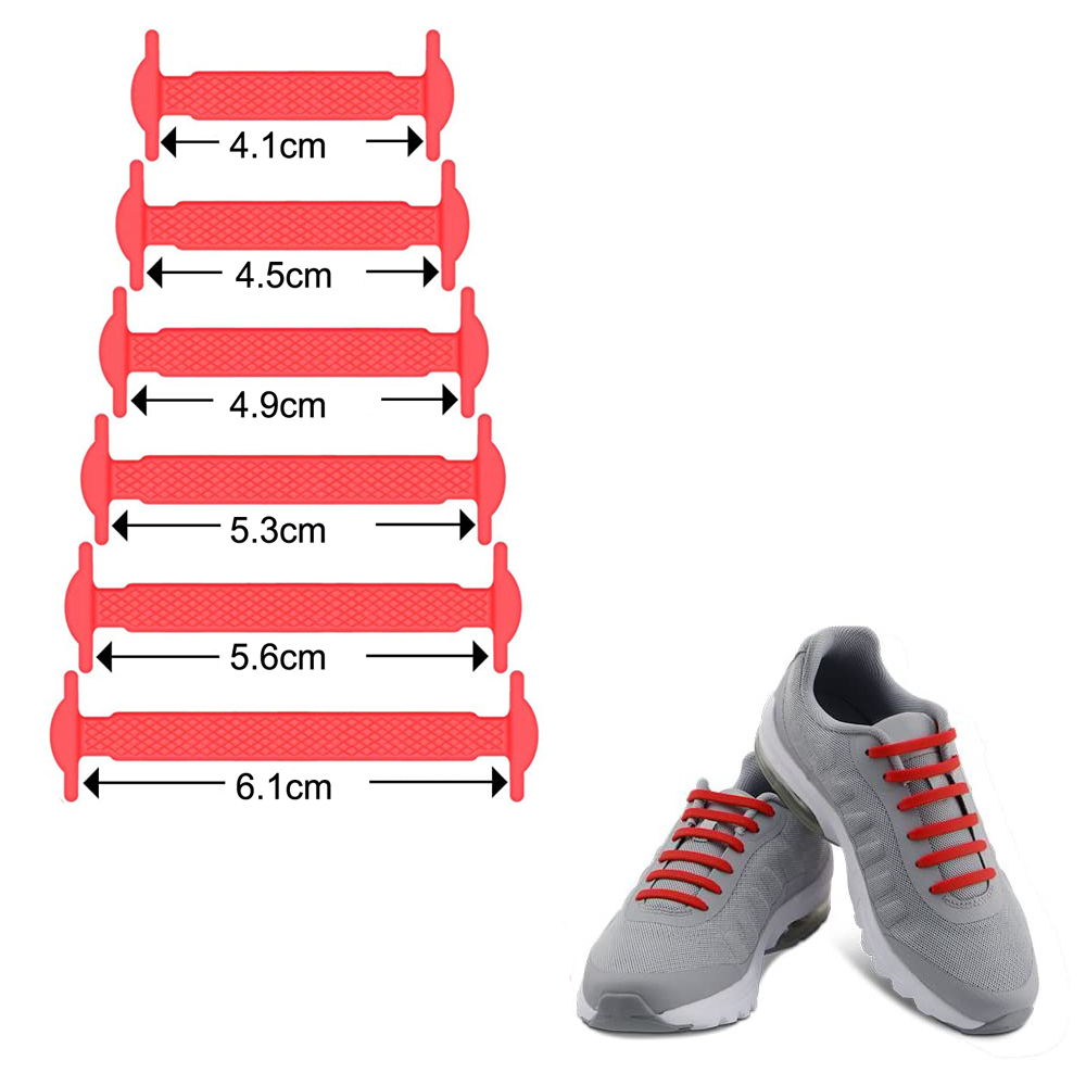 (16er Set) 41-61 mm Schleifenlose Flache Schnürsenkel Gummi Schuhbändel - Grau