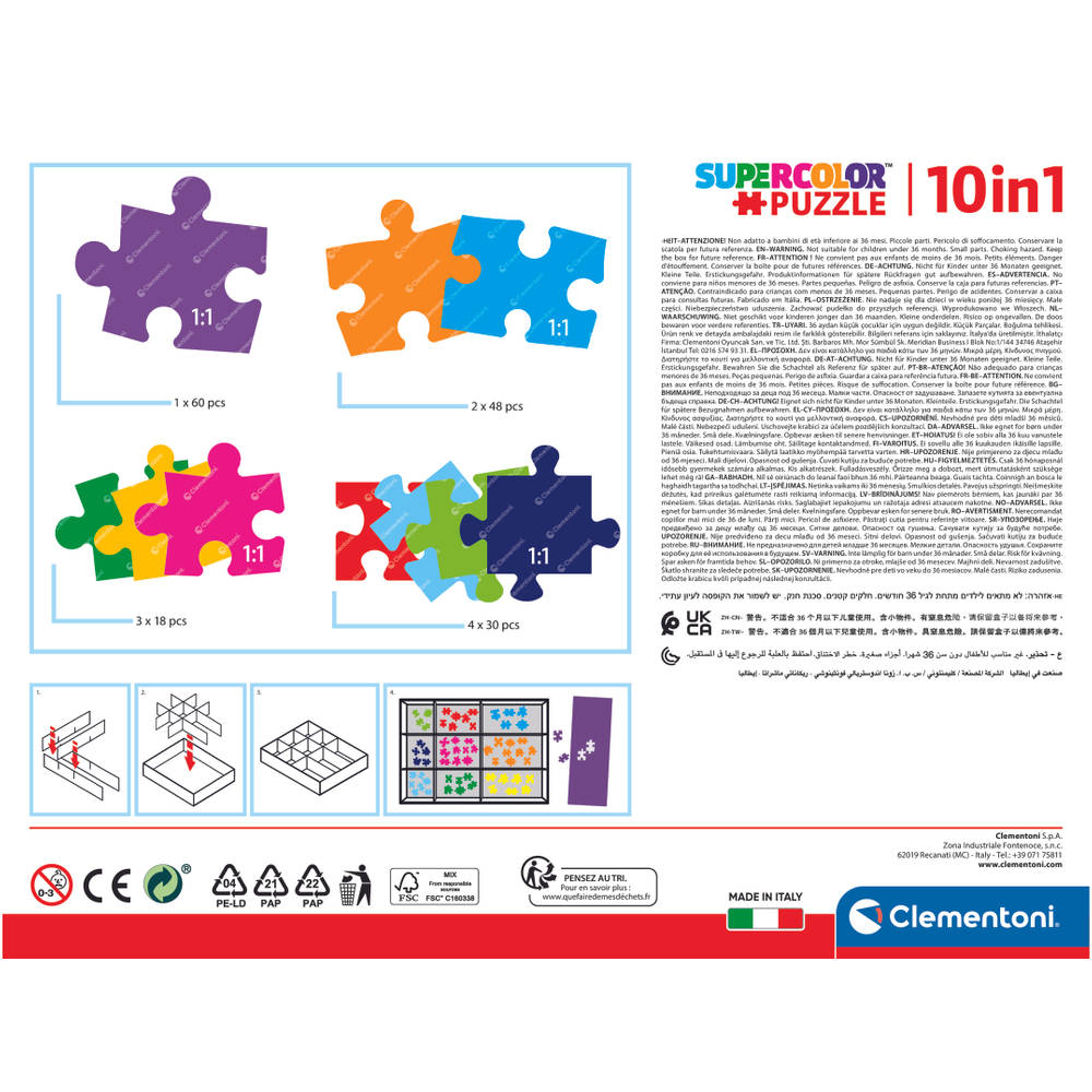 Clementoni PAW Patrol 10-in-1 puzzelset - 18 + 30 + 48 + 60 stukjes